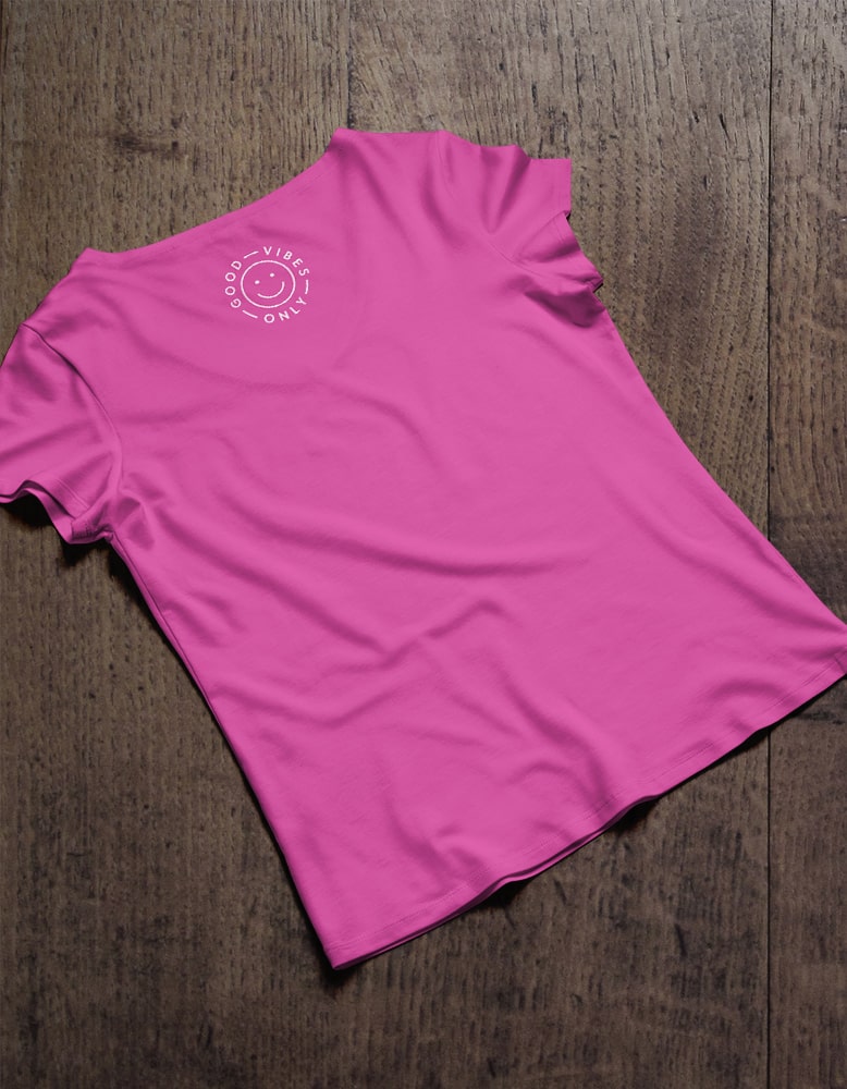 Футболка «гламурный бриз» (розовая) - вид сзади